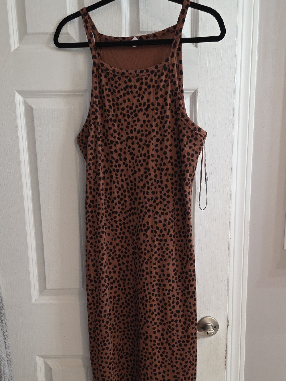 Old Navy Brown and Black Cheetah Leopard Print  Fitted  Sleeveless Dress